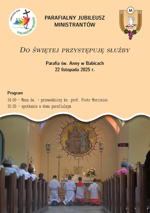 Plakat - jubileusz ministrantów