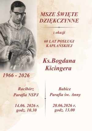 Plakat - Msze św. dziękczynne